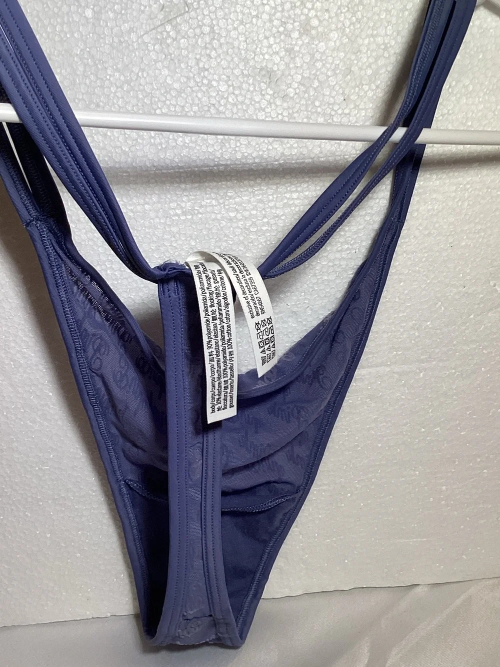 PINK Victoria's Secret Navy Logo-Print High-Cut Panty